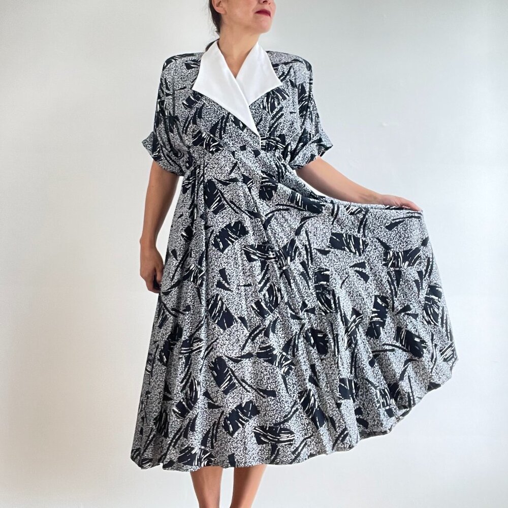 80s Vintage Midi Dress Size M